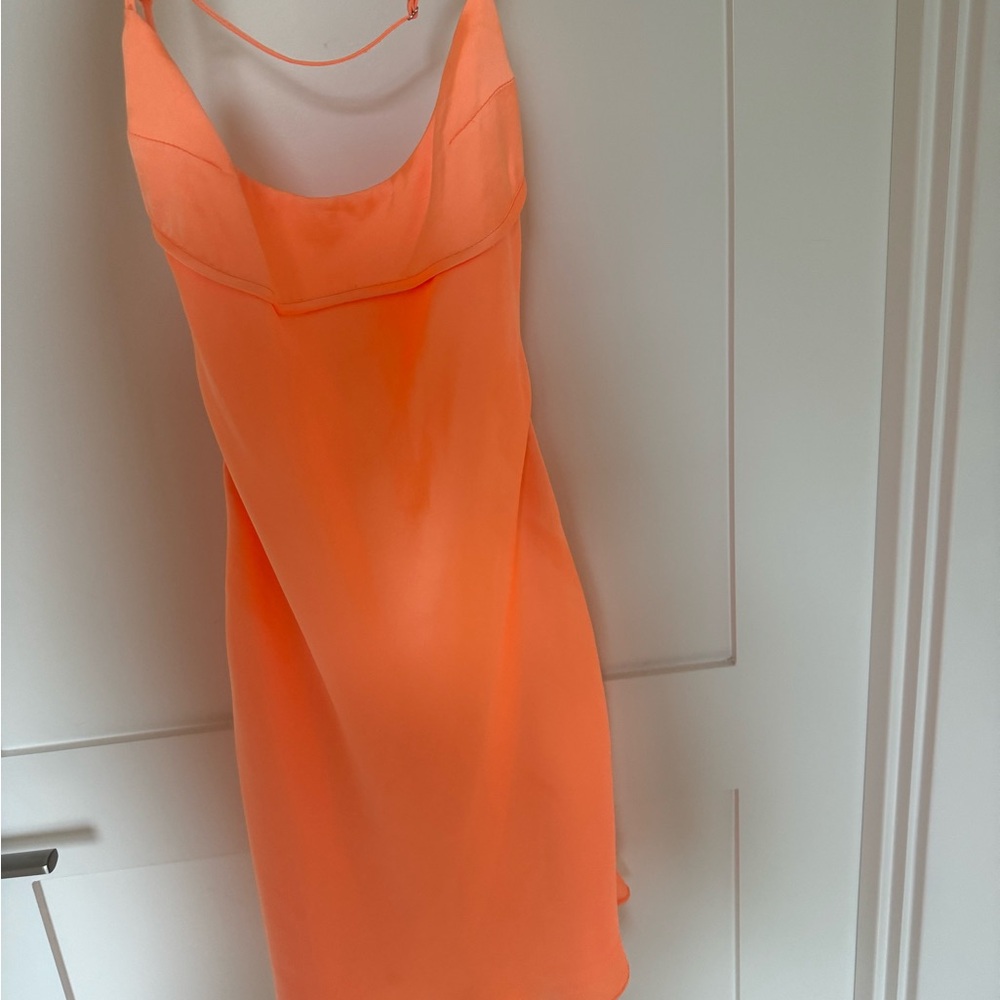 Zara Neon Orange Mini Dress